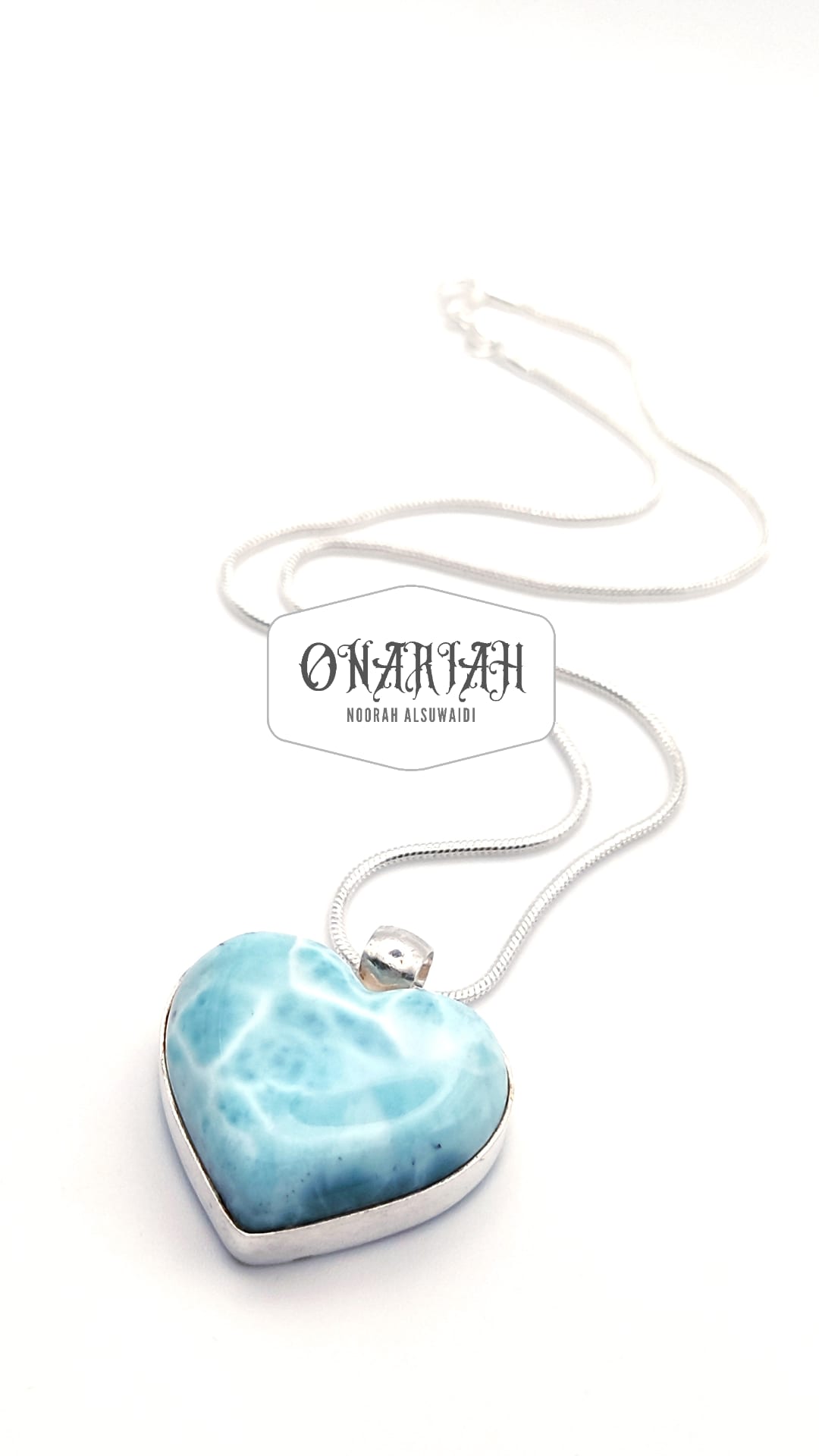 Heart Larimar Pendant