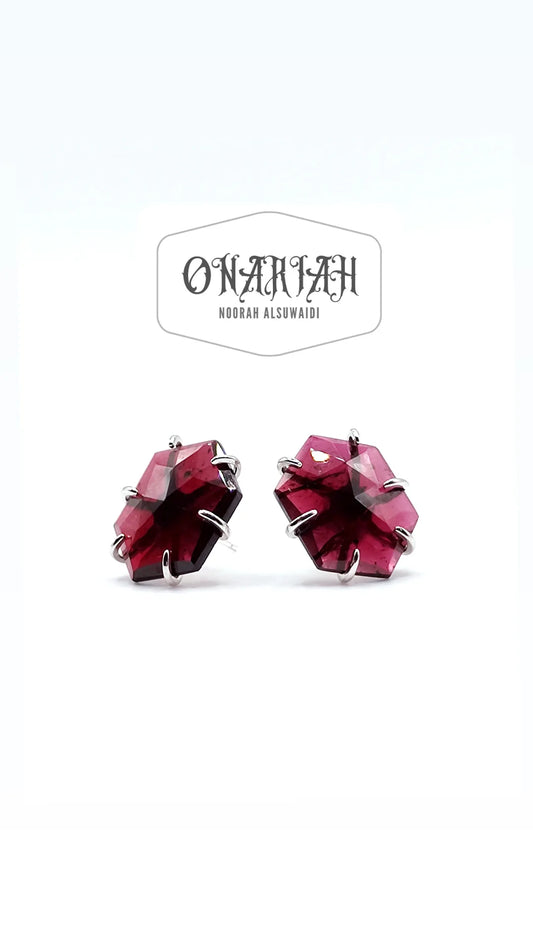 Garnet Stud Earrings